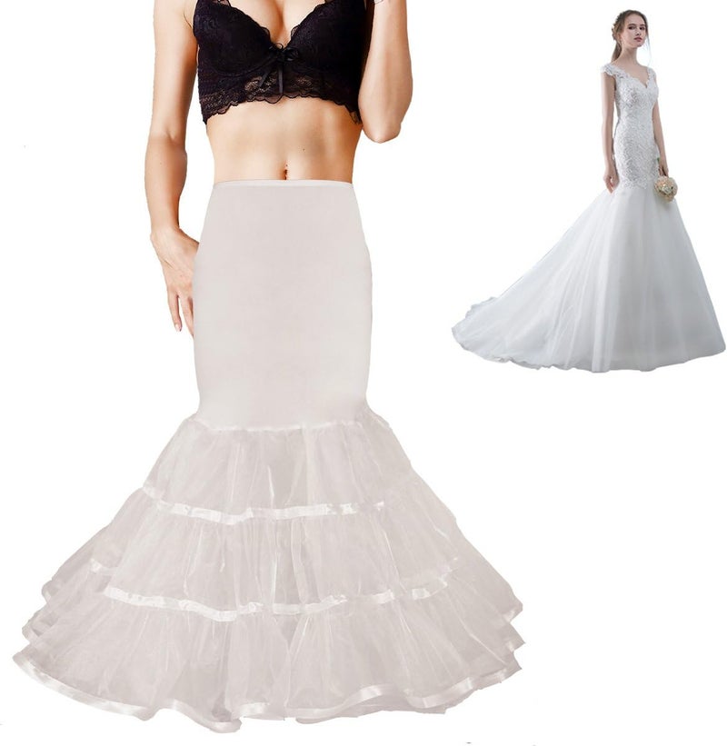 Shimaly Women Mermaid Petticoat Fishtail Underskirt Trumpet Crinoline for Mermaid Wedding Dress - Image 2